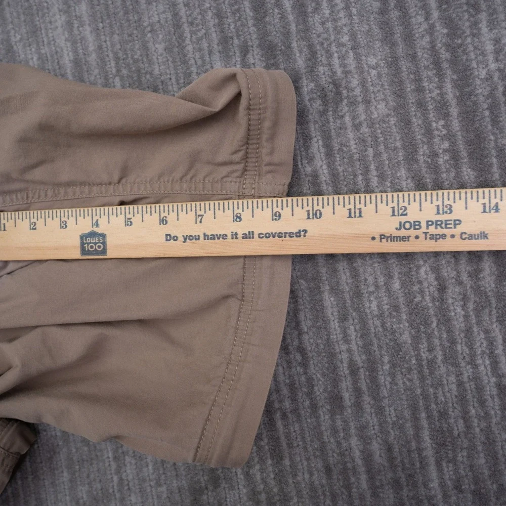 BC Clothing Co Men Tan Khaki Convertible Cargo Shorts Stretch Belted Size L x 30
